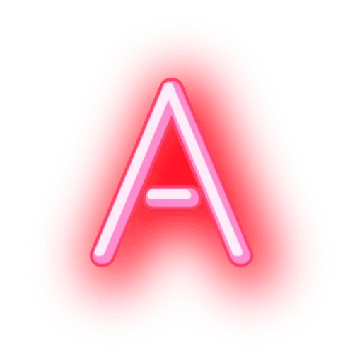 Эмодзи Alphabets Neon 🖊