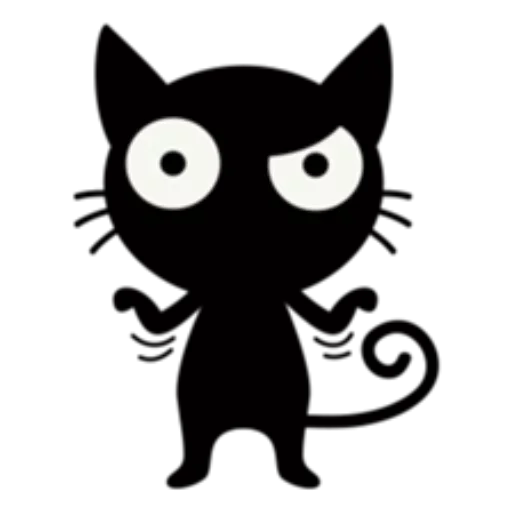 Black cat emoji 😣