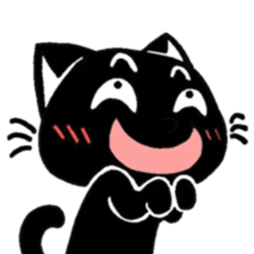 Эмодзи Black cat 😖
