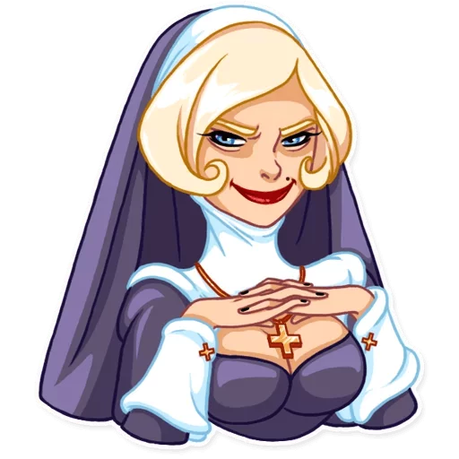 Эмодзи Naughty Nun 