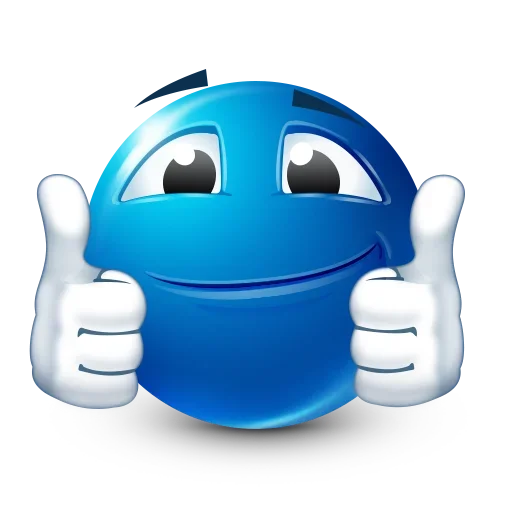 Telegram stikerlari Blue Emoji