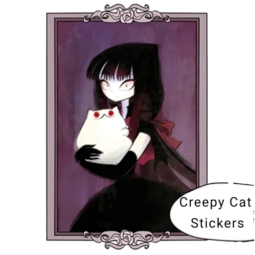 Стікери телеграм Creepy Cat
