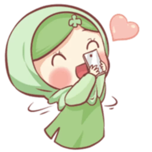 Cute Muslim Girl emoji 🤳