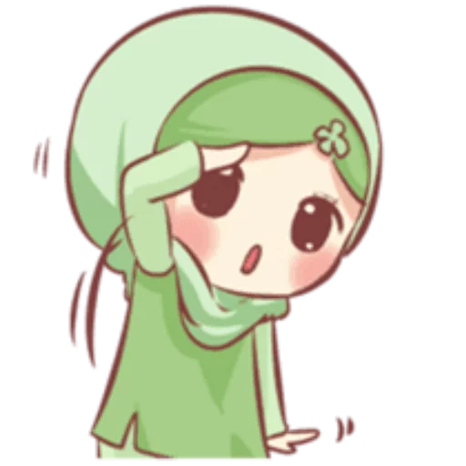 Cute Muslim Girl emoji 😕