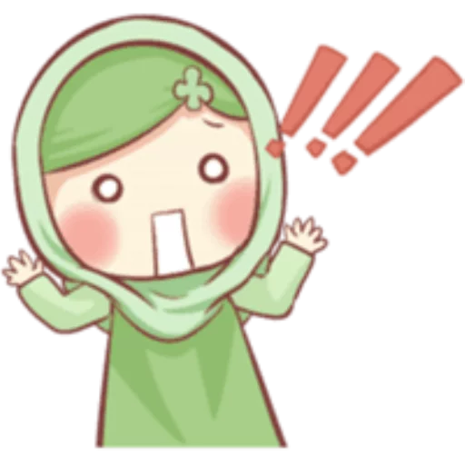 Cute Muslim Girl emoji 😱