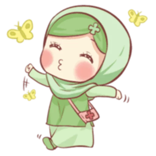 Cute Muslim Girl emoji 😚