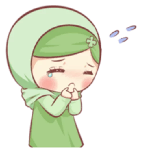 Cute Muslim Girl emoji 😔