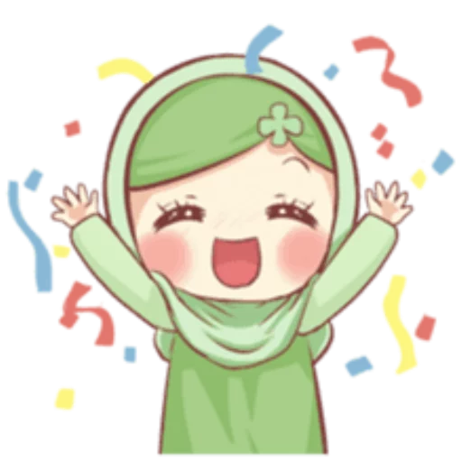 Cute Muslim Girl emoji 🎊
