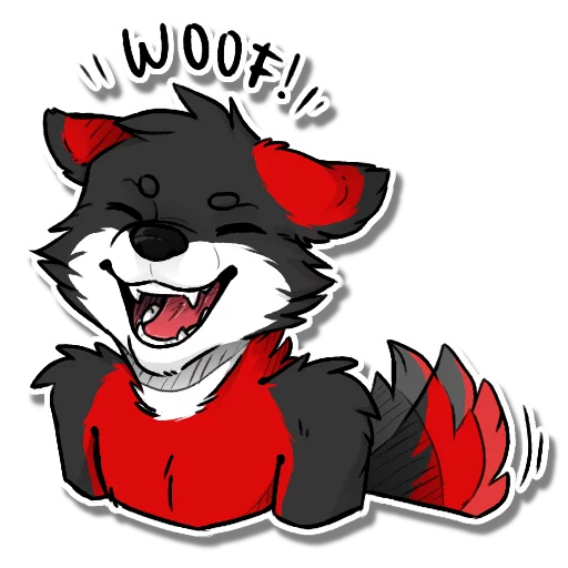 Telegram stickers Cinna the Fire Wolf