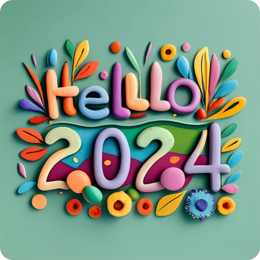 Эмодзи Hello 2024 👋