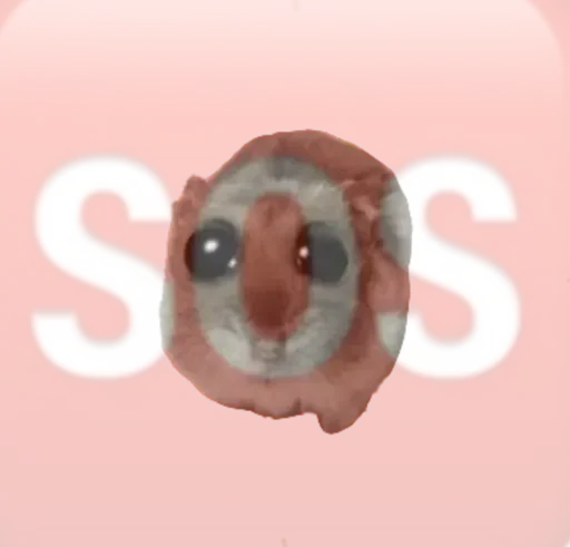Эмодзи sad hamster 😑