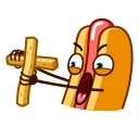 Эмодзи Juicy Hot Dog 🙅‍♀️