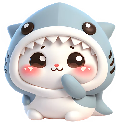 Пушистые акулы emoji ☺️