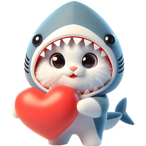 Пушистые акулы emoji 🫶