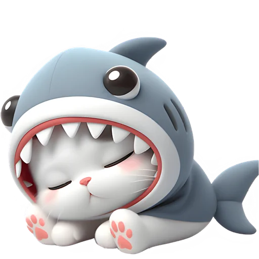 Пушистые акулы emoji 😴