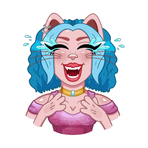 Telegram stickers Kitty Pop Star