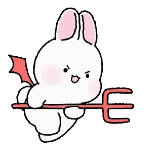 Эмодзи Lovely Rabbit Tozzi 2 🔱