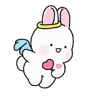 Lovely Rabbit Tozzi 2 emoji ❤️