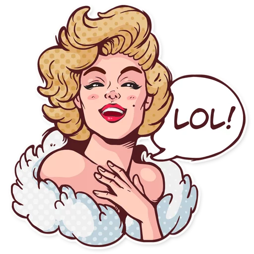 Telegram stickers Marilyn