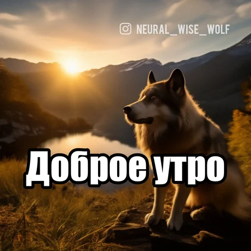 Стикеры телеграм Волчьи мемы