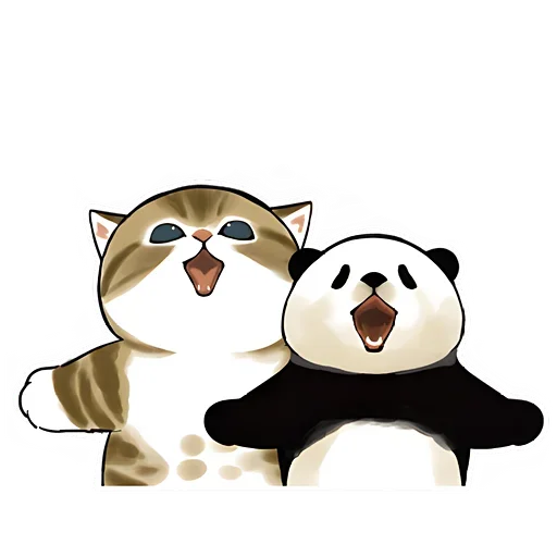 Панда и Котик emoji 😁
