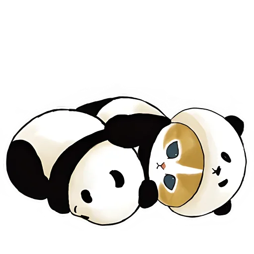 Панда и Котик emoji 😴