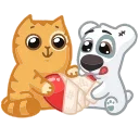 Telegram emoji Персик и Спотти