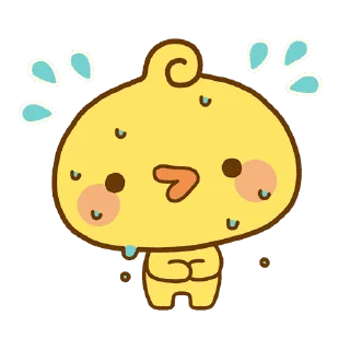 Playful Piyomaru emoji 😰