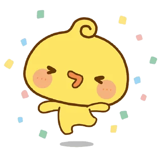 Playful Piyomaru emoji 🎊
