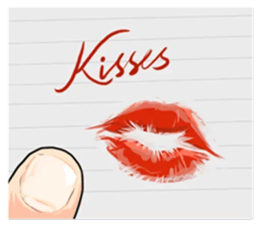 Telegram stickers Kiss