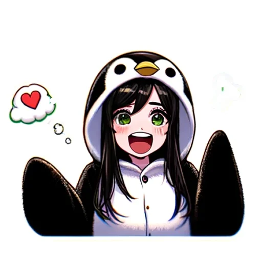 Penguin Tyan emoji ❤️