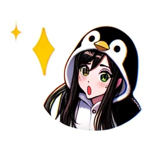 Penguin Tyan emoji 😱