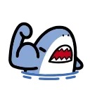 small shark emoji 💪