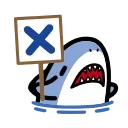 small shark emoji ❌