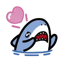 Эмодзи телеграм small shark