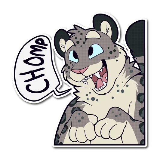 Telegram Sticker «Snow Leopard» 