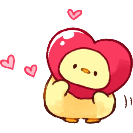 Эмодзи Soft and Cute Chicks Love 💝