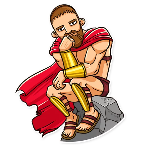 Стикер Telegram «This is Sparta!» 