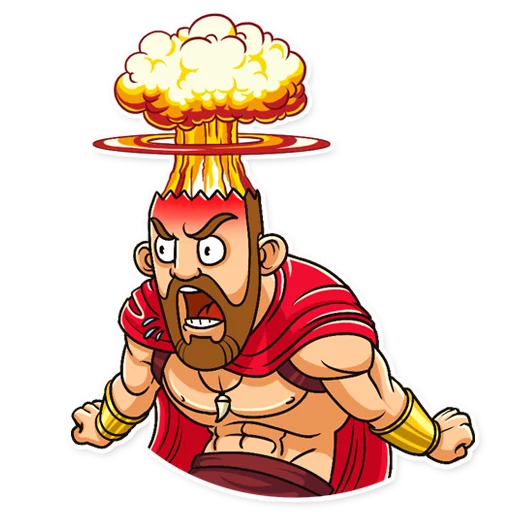 Telegram Sticker «This is Sparta!» 
