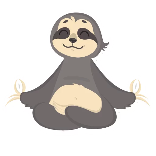 Эмодзи Lazy Sloth 😛