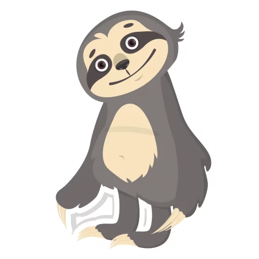 Эмодзи Lazy Sloth 😊