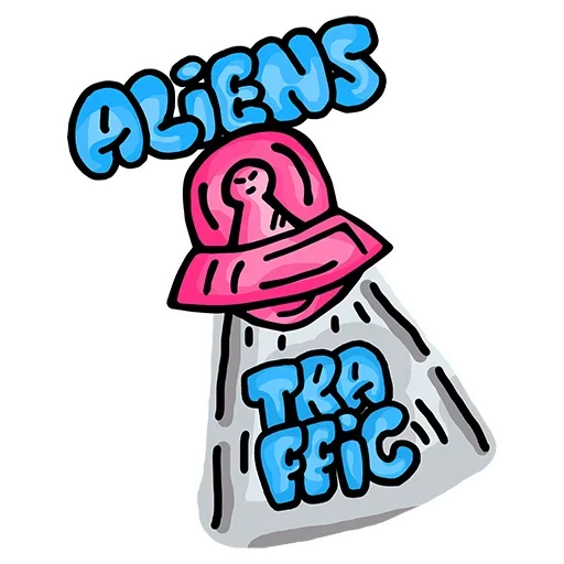 Telegram stickers Alien World