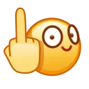 Kawaii Emoji emoji 🖕
