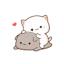 Cute Cats Peach and Goma emoji 🥰