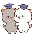 Cute Cats Peach and Goma emoji 🕺