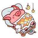 Animated Pig Valera ( , ) sticker 🛌