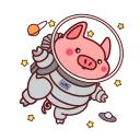 Animated Pig Valera ( , ) naljepnica 😘
