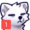 Arctic Fox emoji 1️⃣