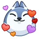 Wolf Awoo Emoji sticker 🥰