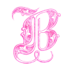 Емодзі телеграм Pink Glitter Alphabet